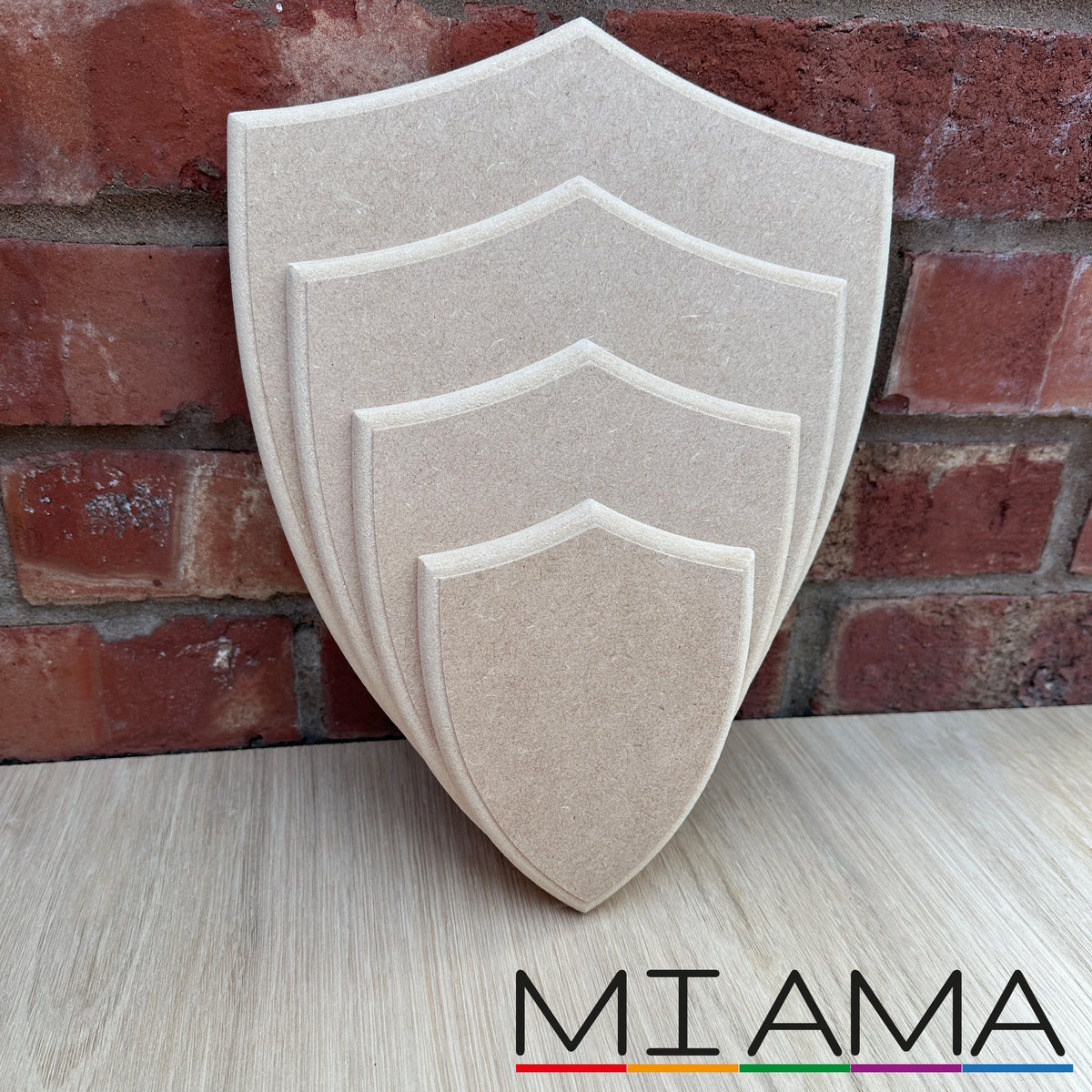MDF Shield Plaque Blanks — Unfinished 12mm | MIAMA