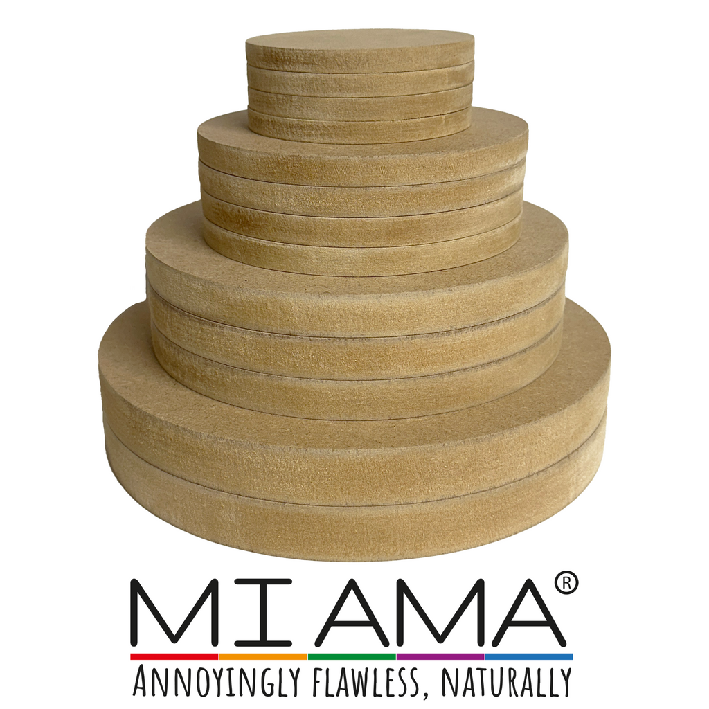 25mm MDF Square Blanks — Straight Edge | 10–60cm | MIAMA