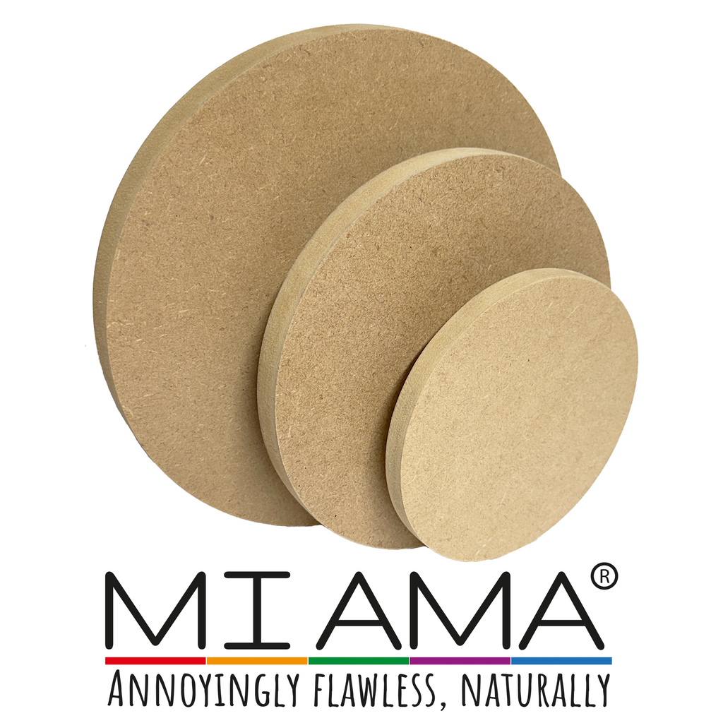 25mm MDF Square Blanks — Straight Edge | 10–60cm | MIAMA