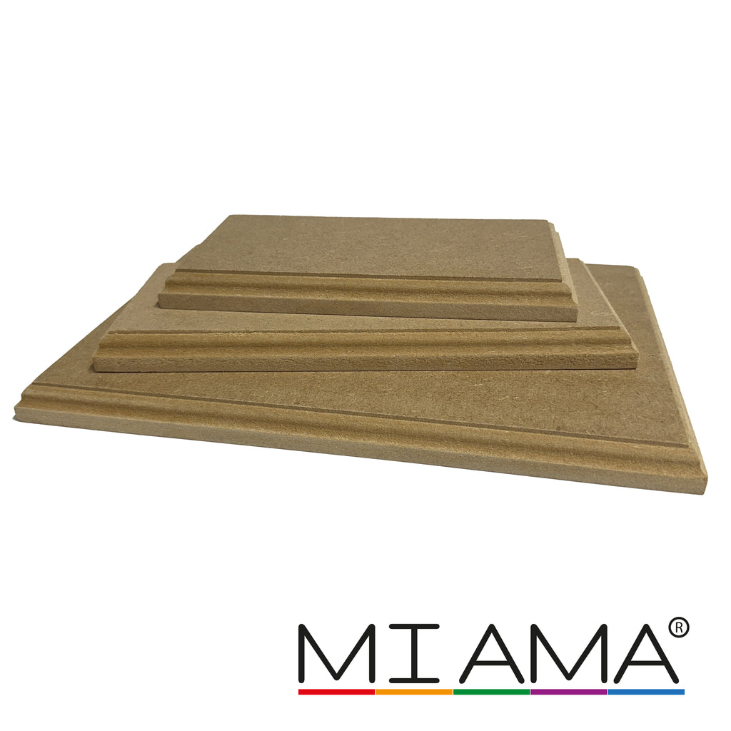 MDF Rectangle Plaque Blanks — 18mm | 7 Edge Types | MIAMA