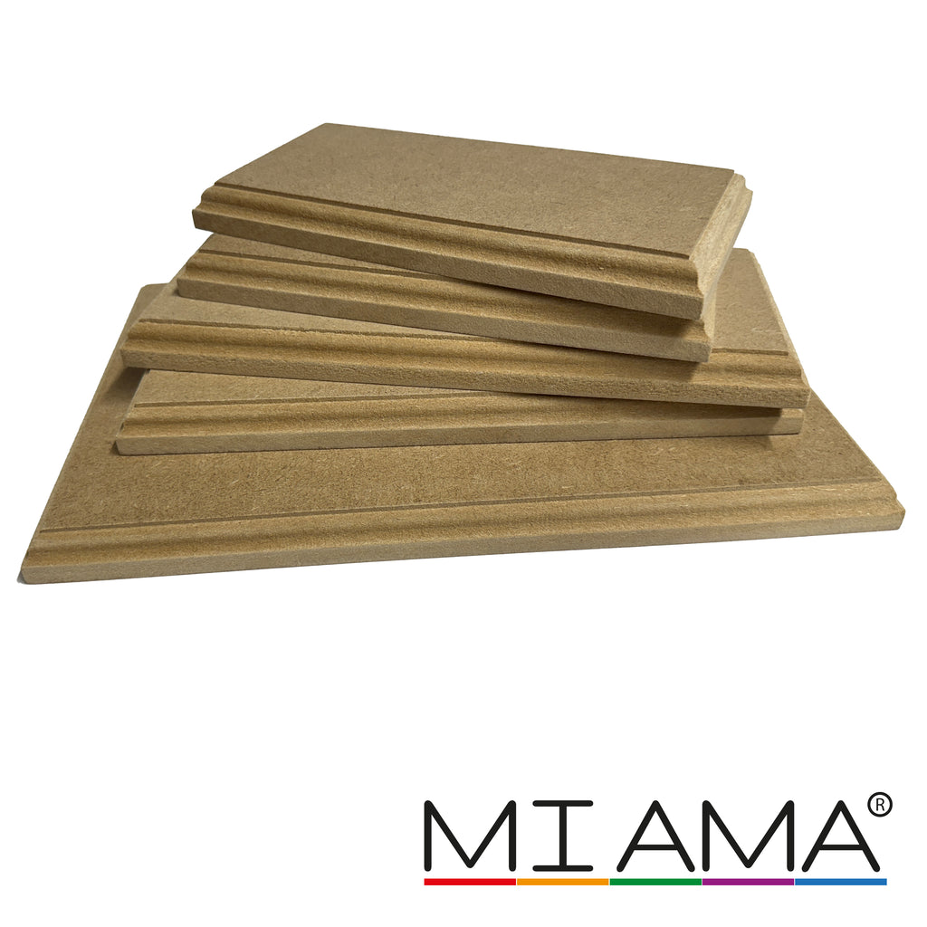 MDF Rectangle Plaque Blanks — 18mm | 7 Edge Types | MIAMA