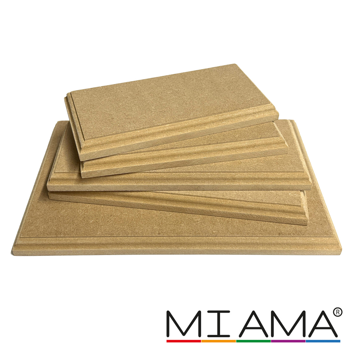 MDF Rectangle Plaque Blanks — 18mm | 7 Edge Types | MIAMA