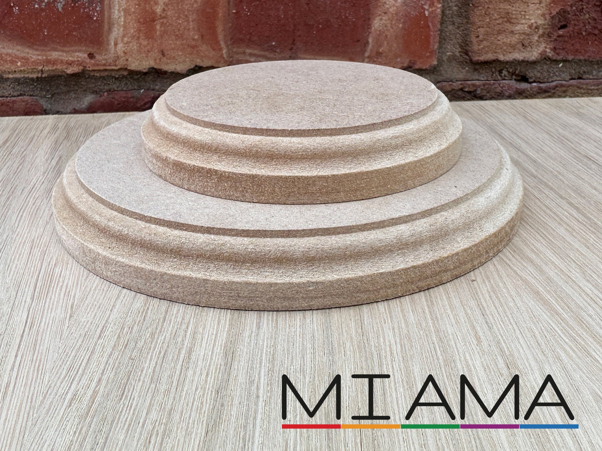 MIAMA Trophy Stand Blanks Circle Disk 18mm MDF 10,15,20,25,30cm wooden plaque