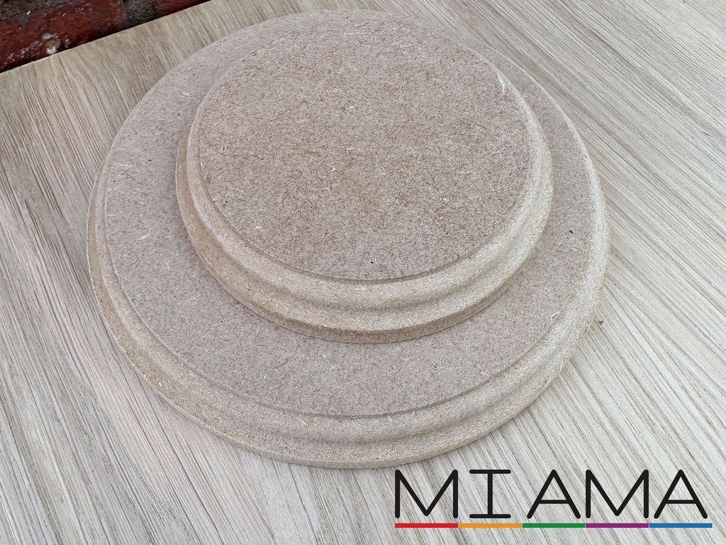 MIAMA Trophy Stand Blanks Circle Disk 18mm MDF 10,15,20,25,30cm wooden plaque