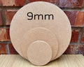 MIAMA 9mm MDF Circles Square Edge wooden shape 10,15,20,25,30,35,40,50,60cm 1, 3 or 5 packs