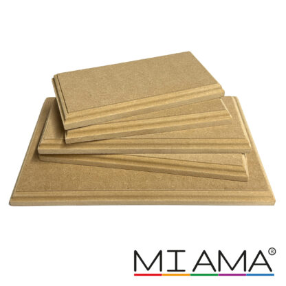 MIAMA 18mm MDF Wooden Rectangle Plaques - 7 Edge Types